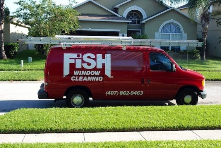 Fish Window Cleaning Van