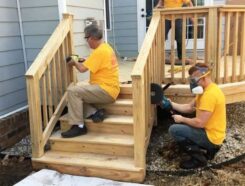 Deck Medic Franchise workers installing a deck