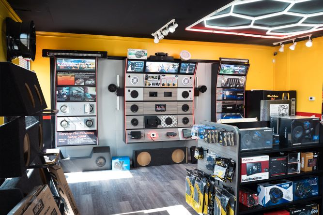 Black Optix Tint Franchise Showroom Product Display