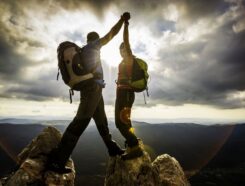 Couples that have reached the top of the mountain. Success achieved relating to Franchise Success.