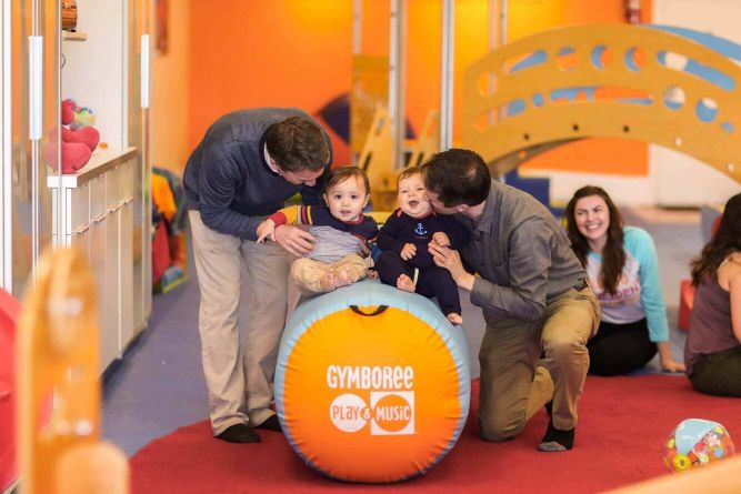 Gymboree Franchise young children on a ball