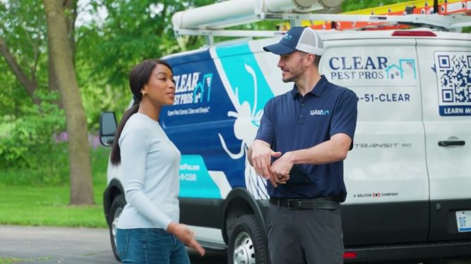Clear Pest Pros Franchise Customer and Serviceman