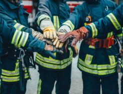 Helpful Heroes Franchise firefighters showing solidarity